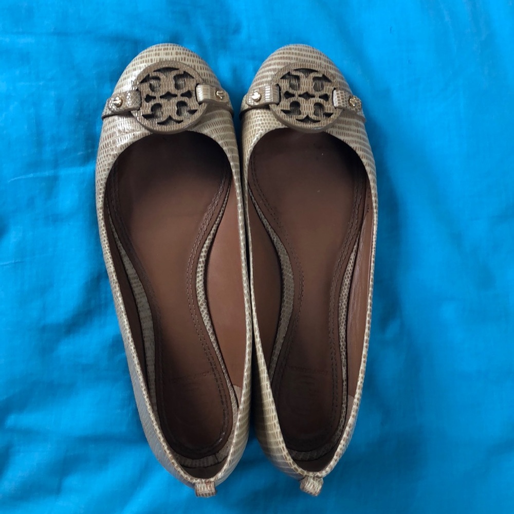 Tan Tory Burch Flats